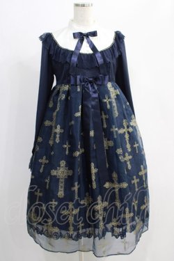 画像1: Angelic Pretty / Holy Rosaryワンピース Free ネイビー H-24-10-26-1015-AP-OP-NS-ZH