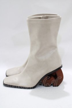 画像2: merry jenny / heart wood heel boots L ベージュ H-24-10-27-1014-LO-SH-KB-ZH