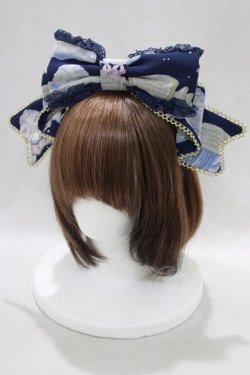 画像1: Angelic Pretty / Holy Theaterカチューシャ  ネイビー H-24-10-29-020-AP-AC-NS-ZH