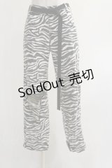 KRY CLOTHING / 「DOUBUTSU」ゼブラパンツ  白 H-24-10-30-050-EL-PA-KB-ZH