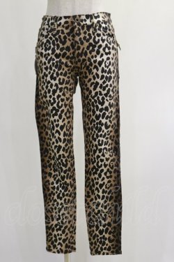 画像1: HYSTERIC GLAMOUR / LEOPARD柄スリムパンツ 28インチ ブラウン H-24-10-30-051-PU-PA-KB-ZH