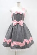 Angelic Pretty / リボンリボンジャンパースカート（旧タグ） Free ブラック H-24-10-31-003-AP-OP-NS-ZH