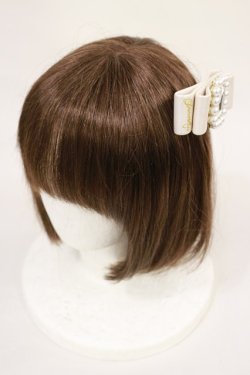 画像2: Swankiss / leather barrette  OFF H-24-11-01-1001-CA-AC-NS-ZH