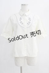 Fi.n.t / わすれな草刺繍ヨーク切替シャツ Free OFF WHITE H-24-11-01-074-CA-BL-NS-ZH