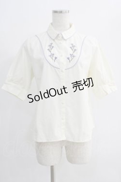 画像1: Fi.n.t / わすれな草刺繍ヨーク切替シャツ Free OFF WHITE H-24-11-01-074-CA-BL-NS-ZH