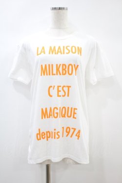 画像1: MILKBOY / MAISON TEE S 白 H-24-11-02-1047-MB-TO-KB-ZT215