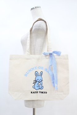 画像1: Katie / OH-BABY canvas tote  BUNNY H-24-11-02-1013-LO-BG-KB-ZH