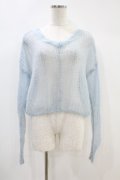 Katie / PUNKY PUNKY v neck knit  サックス H-24-11-02-1026-LO-TO-KB-ZH