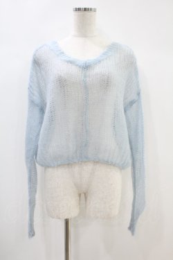 画像1: Katie / PUNKY PUNKY v neck knit  サックス H-24-11-02-1026-LO-TO-KB-ZH