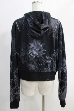 画像3: NieR Clothing / オフショルZIPパーカー  黒 H-24-11-03-067-PU-TO-KB-ZH