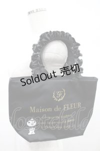 Maison de FLEUR / クロミ フリルハンドルトート  ブラック H-24-11-03-1022-LO-BG-NS-ZH