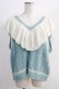 画像1: Candy Stripper / FRILL CABLE KNIT VEST  ブルー H-24-11-04-046-PU-TO-KB-ZH (1)