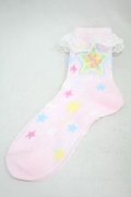 Angelic Pretty / Dreamy Night Cakesクルー丈ソックス  ピンク H-24-11-07-1016-AP-ZA-NS-ZH