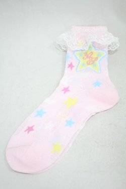 画像1: Angelic Pretty / Dreamy Night Cakesクルー丈ソックス  ピンク H-24-11-07-1016-AP-ZA-NS-ZH