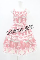 Angelic Pretty / Melty Berry Princessジャンパースカート Free レッド H-24-11-07-1022-AP-OP-NS-ZH