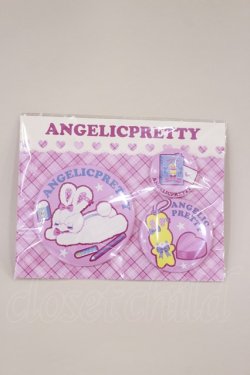 画像1: Angelic Pretty / Fancy Stationery缶バッジSet  ピンク H-24-11-10-1004-AP-AC-NS-ZH