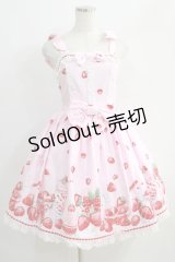 Angelic Pretty / Milky Berryジャンパースカート Free ピンク H-24-11-11-1004-AP-OP-NS-ZH