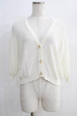 画像1: F&A / 押し花釦透かし編みニットカーディガン Free OFF WHITE H-24-11-11-1052-LO-TO-NS-ZH