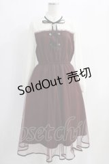 axes femme POETIQUE / ナポレオンデザインロングワンピース M ワイン H-24-11-11-1011-AX-OP-NS-ZH