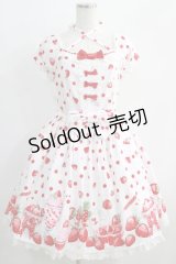 Angelic Pretty / Milky Berryワンピース Free シロ H-24-11-11-1003-AP-OP-NS-ZH