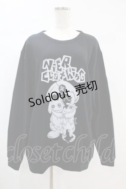 画像1: NieR Clothing / プリントSWEAT  XL 黒 H-24-11-12-013-PU-TO-KB-ZH