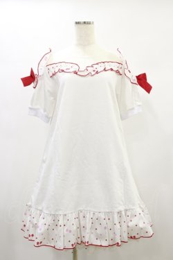 画像1: Swankiss / AU frill sweat cherry O/P Free オフ/レッド H-24-11-14-043-CA-OP-NS-ZH