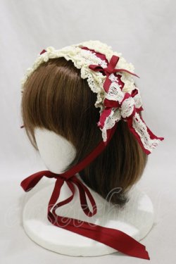 画像1: Angelic Pretty / ローズレースヘッドドレス  ワイン H-24-11-14-014-AP-AC-NS-ZH