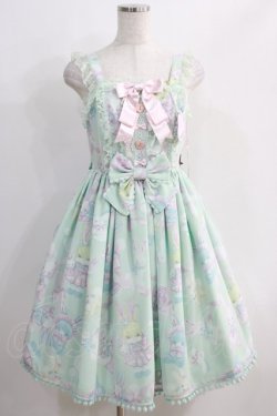 画像1: Angelic Pretty / Moco moco Bunnysジャンパースカート Free ミント H-24-11-16-039-AP-OP-NS-ZH