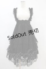 majoh / GOTHIC TULLE FISHTAIL DRESS  ブラック×ブラック H-24-11-16-1006-0-OP-KB-ZH