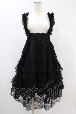 画像1: majoh / GOTHIC TULLE FISHTAIL DRESS  ブラック×ブラック H-24-11-16-1006-0-OP-KB-ZH