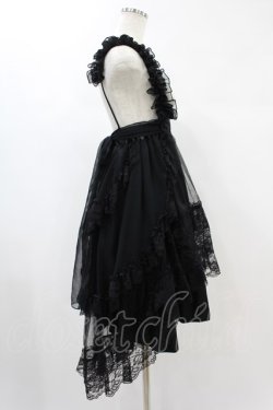 画像3: majoh / GOTHIC TULLE FISHTAIL DRESS  ブラック×ブラック H-24-11-16-1006-0-OP-KB-ZH