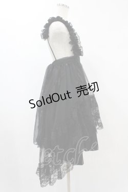 画像3: majoh / GOTHIC TULLE FISHTAIL DRESS  ブラック×ブラック H-24-11-16-1006-0-OP-KB-ZH