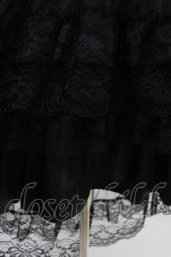 画像5: majoh / GOTHIC TULLE FISHTAIL DRESS  ブラック×ブラック H-24-11-16-1006-0-OP-KB-ZH