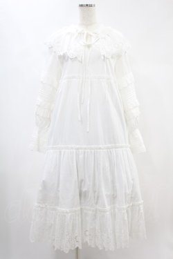 画像1: Candy Stripper / LACE COLLAR FRILL ONE-PIECE 2 オフホワイト H-24-11-16-1012-PU-OP-KB-ZH