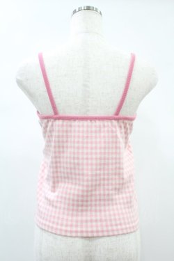 画像2: Candy Stripper / FLOWER BEAR GINGHAM CAMISOLE  ピンク H-24-11-16-1027-PU-TO-KB-ZH