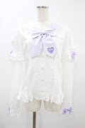 Angelic Pretty / Fancyスクール付け袖ブラウス Free オフ/ラベンダー H-24-11-17-1024-AP-BL-NS-ZH