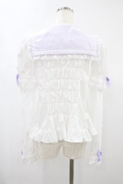 画像2: Angelic Pretty / Fancyスクール付け袖ブラウス Free オフ/ラベンダー H-24-11-17-1024-AP-BL-NS-ZH