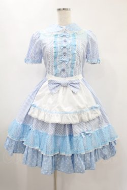 画像1: Angelic Pretty / Stripe Girly Cafe Set Free サックス H-24-11-17-1028-AP-OP-NS-ZH