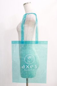 axes femme / ロゴクリアトートバッグ  サックス H-24-11-18-001-AX-BG-NS-ZH