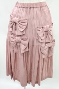 Jane Marple / Dry satin ribbon lovers skirt  ピンク H-24-11-19-003-JM-SK-KB-ZH