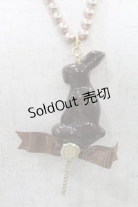 Q-pot. / Lollipop Chocolate Rabbit Necklace  チョコレート H-24-11-19-023-QP-AC-KB-ZH