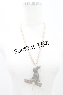 画像2: Q-pot. / Lollipop Chocolate Rabbit Necklace  チョコレート H-24-11-19-023-QP-AC-KB-ZH