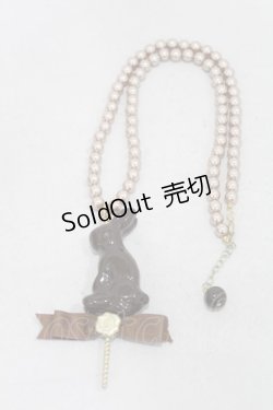 画像3: Q-pot. / Lollipop Chocolate Rabbit Necklace  チョコレート H-24-11-19-023-QP-AC-KB-ZH