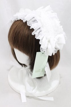 画像1: Vallee lys / Lace Enchantment Headdress  ホワイト H-24-11-19-028-GO-AC-KB-ZH