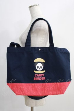 画像2: Candy Stripper / PEPE BURGER CANVAS TOTE BAGS  ネイビー H-24-11-20-055-PU-BG-KB-ZH