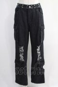 NieR Clothing / ダメージデニム  黒 H-24-11-20-003-PU-PA-KB-ZH