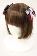 Angelic Pretty / Sweet Strawberry編みぐるみリボンクリップSet  ブラック H-24-11-22-032-AP-AC-NS-ZH