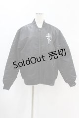 KRY CLOTHING / バックプリント中綿ブルゾン  黒 H-24-11-22-1034-EL-JA-KB-ZH