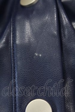 画像3: CuLLt / LEATHER JACKET ONEPIECE  ネイビー H-24-11-22-1010-PU-OP-KB-ZH