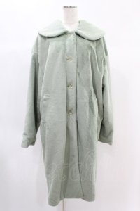 Candy Stripper / POWDERY FUR COAT  グリーン H-24-11-22-1018-PU-CO-KB-ZH